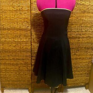 VINTAGE Y2K B. DARLIN black strapless crinoline dress trimmed in green 3 / 4